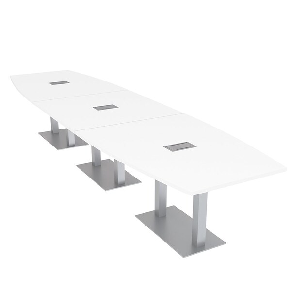 45 in W, 165.75 in L, 29 in H, Engineered Wood Top, White